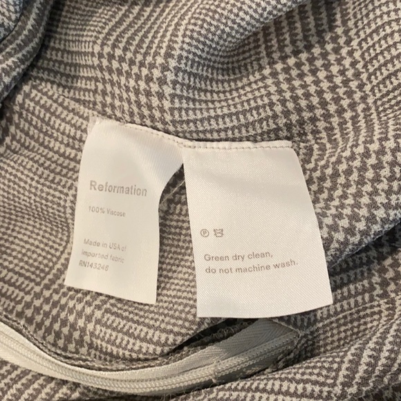 REFORMATION Plaid Mini Dress Cassie - Picture 8 of 14